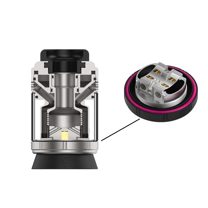 Atomizador de vapeo DIY Origina Thunder Cloud X Vaping Bogan Bonza Pro RTA, 26 mm de diámetro, tanque de vidrio de 4 ml/6 ml, llenado superior, rosca 510