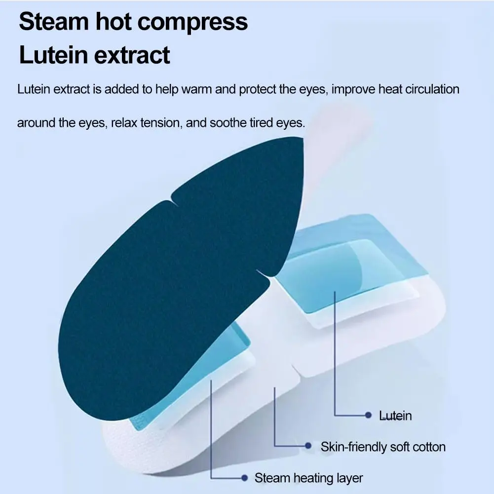 Steam Eye Mask Warm Moist Steam Heating Eye Mask Hot Compress Eye SPA Relieve Eye Fatigue Sleeping Eye Mask Gift - Image 5