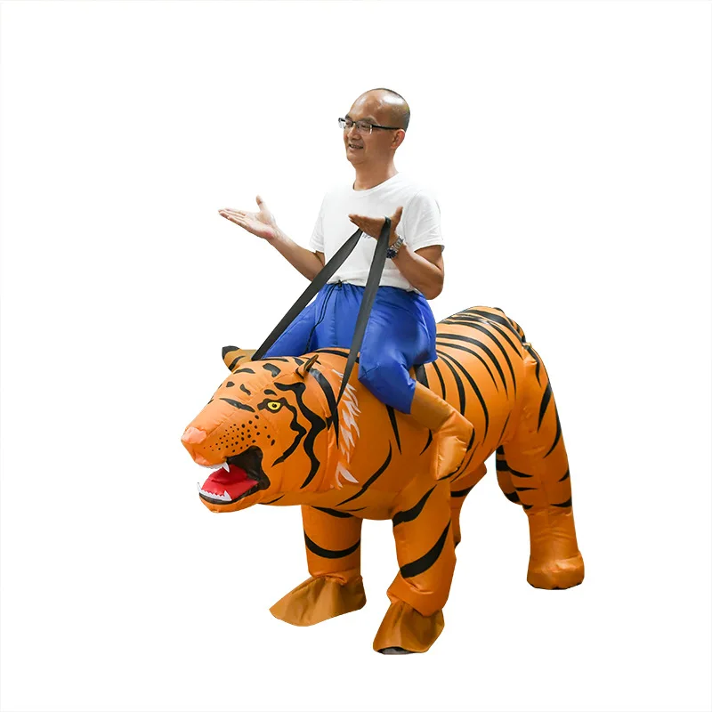 Déguisement Gonflable Tigre à Chevaucher – photo 1