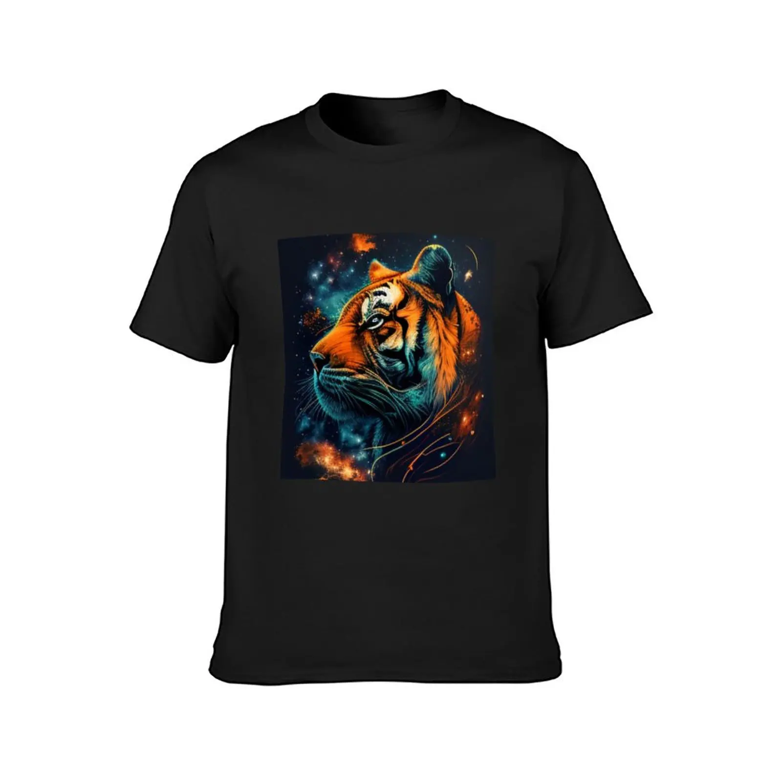 Mighty Tiger Looking At the Universe T-Shirt cute tops oversizeds sweat mens graphic t-shirts hip hop