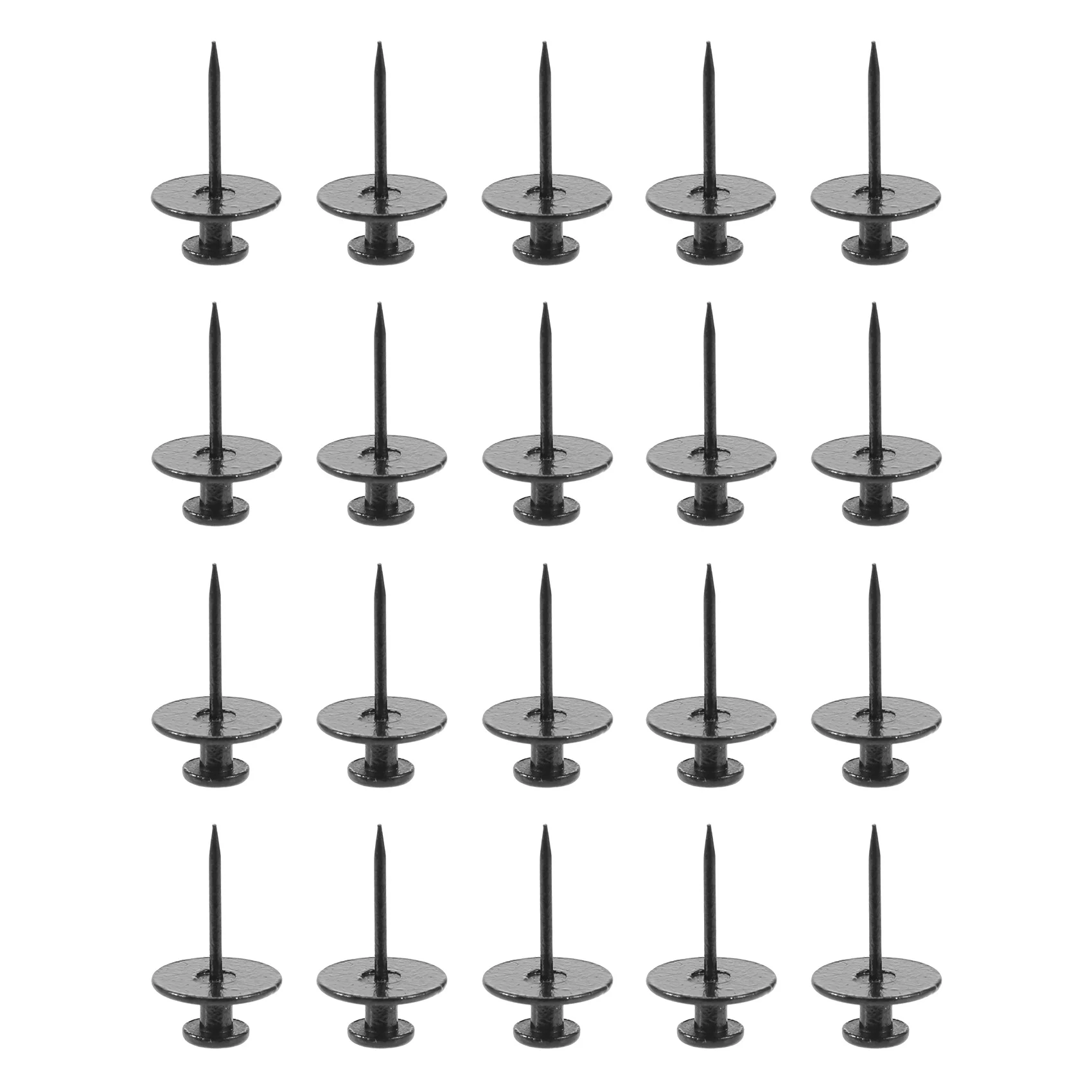 20 Pack Small Nails for Picture Hanging Double-Headed Picture Hangers Nails Wall Nails for Hanging Pictures (Black)