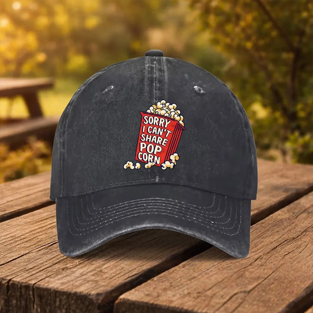 Popcorn Pattern Print Baseball Cap, Unisex Fashion Duckbill Cap, Suitable for Outdoor Sports, Fitness, Travel, and Outings, Mult
