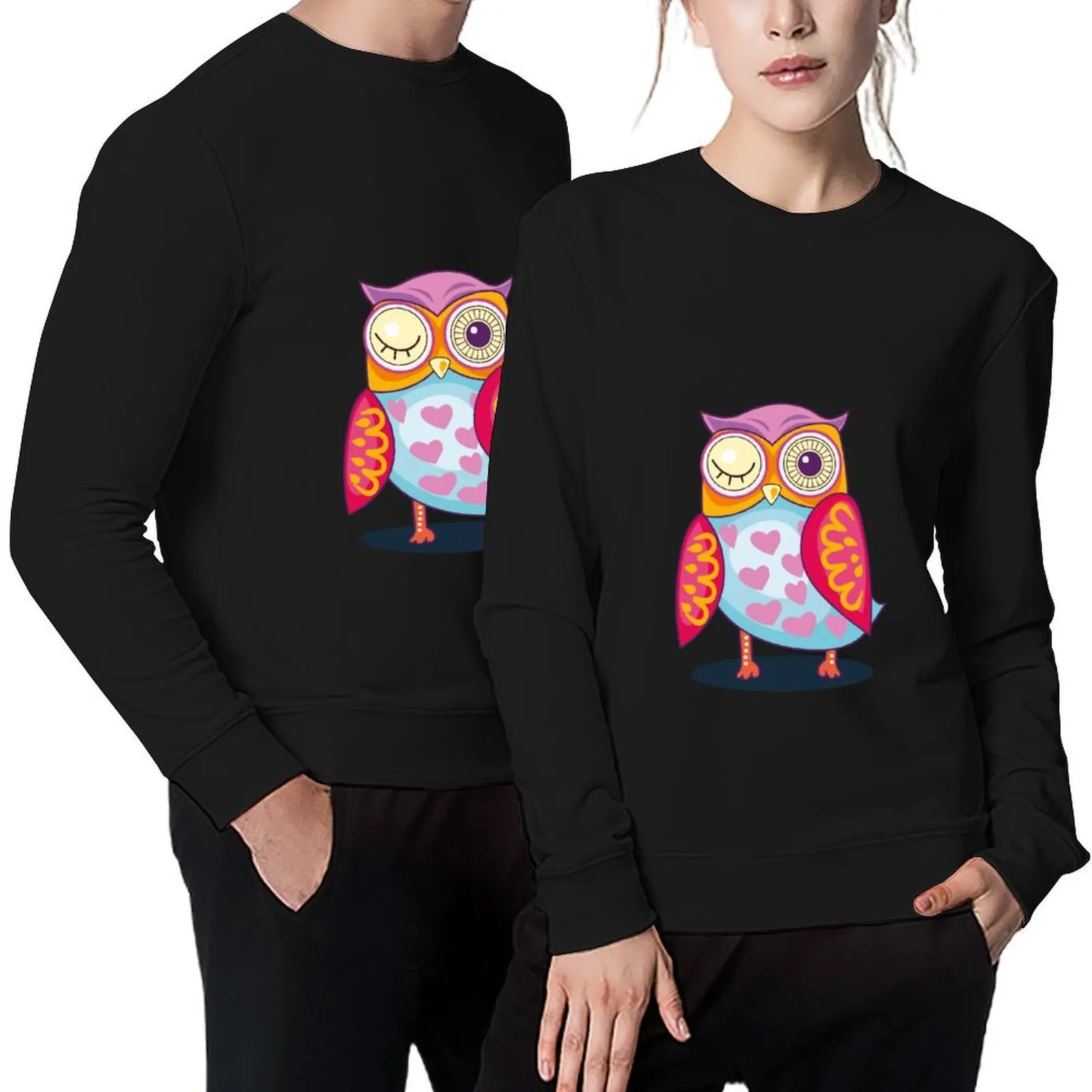 

Cute and funny cartoon owl Pullover mens clothing blouse anime clothes men clothes sweatshirt