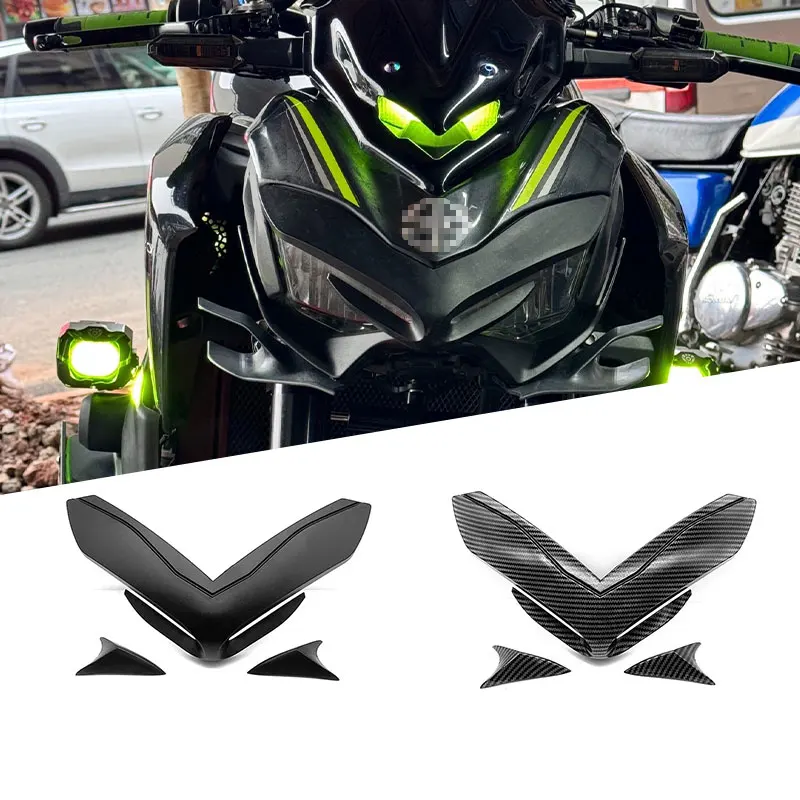 

Aerodynamic front fairing fins, front peak nose cone extension, cover extender compatible with KAWASAKI Z900 Z 900 z900 2017 201