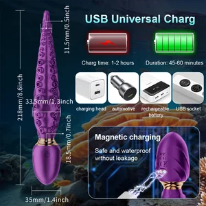 Gurita Tentakel Anal Vibrator Wanita G-Spot Klitoris Vagina Stimulasi 360 Rotation Rotasi Silikon Dildo Masturbasi Mainan Seks Wanita 8 penjualan terbaik tentakel fleshlight - №