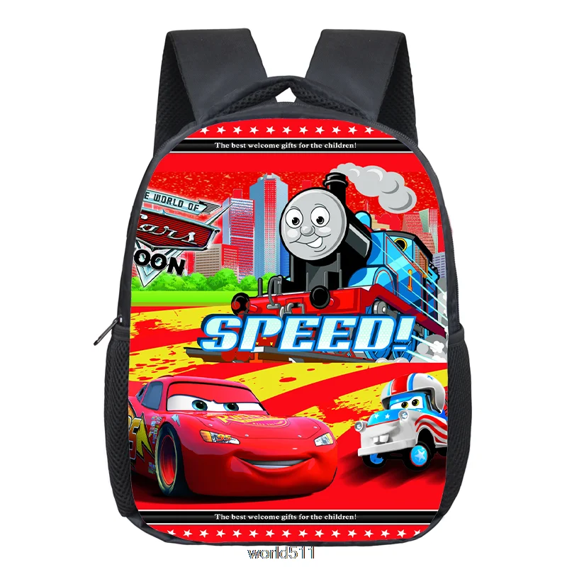 12 Inch Cool McQueen Car 95 Print Backpack For 2-4 Years Old Kids Children School Bags Small Toddler Bag Kindergarten Bags