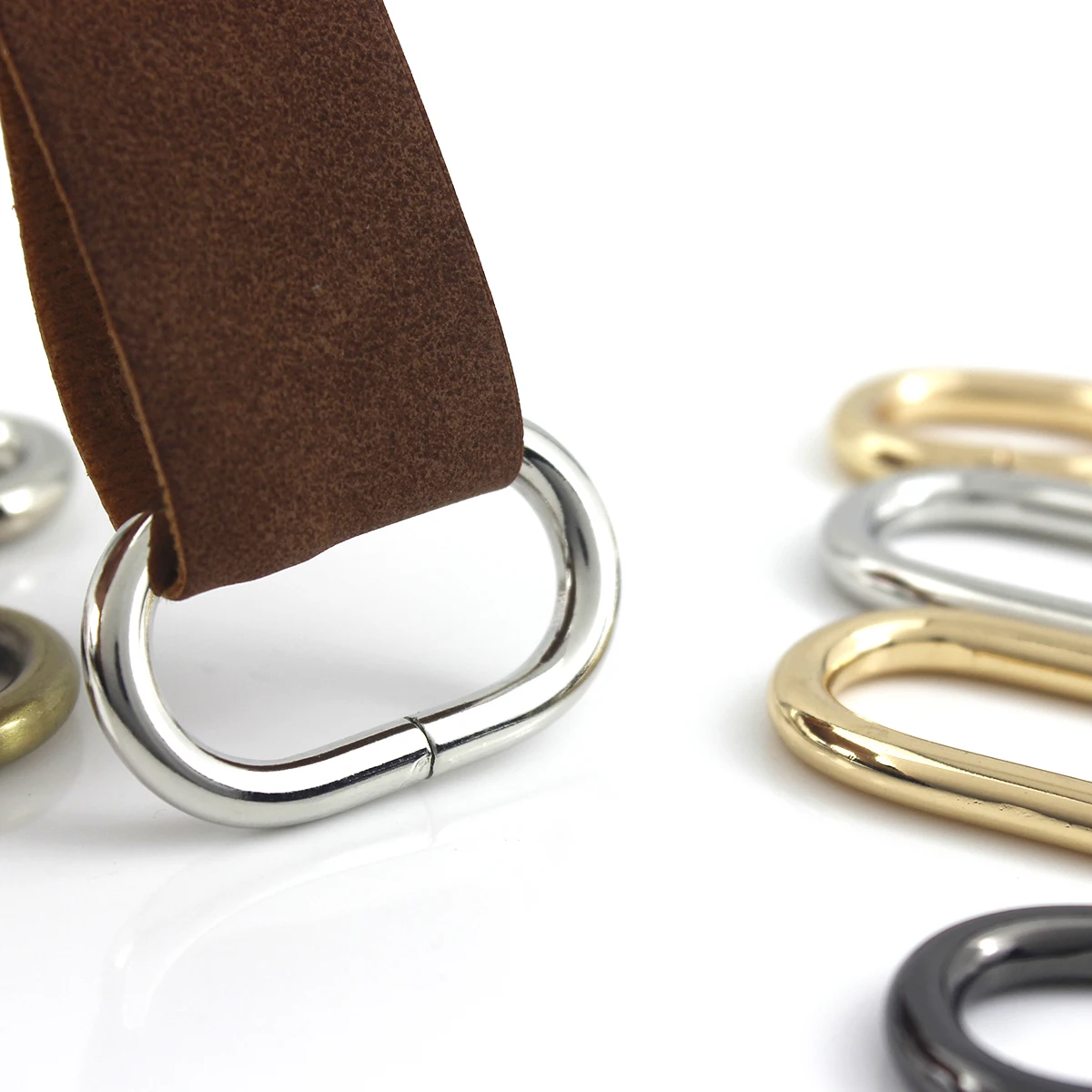 Metal Bag Strap Adjuster Loop Oval O Ring Buckle Leathercraft Bag Parts Strap Belt Webbing Garment Hardware Accessories