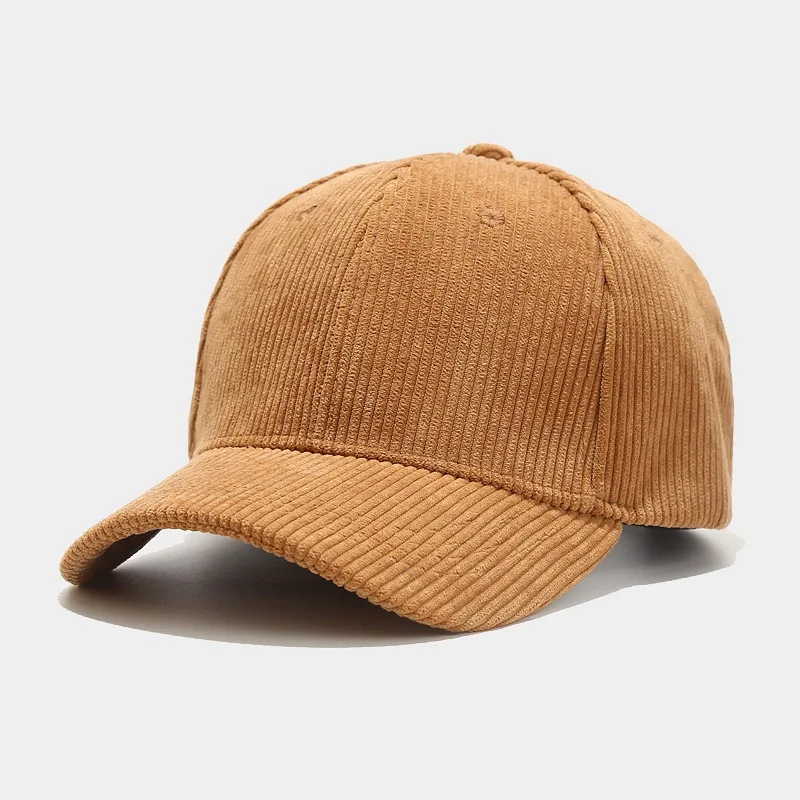 Spring Autumn Corduroy Baseball Cap Unisex Vintage Baseball Hat for Women Men Cap Outdoor Adjustable Hip Hop Sports Baseball Cap