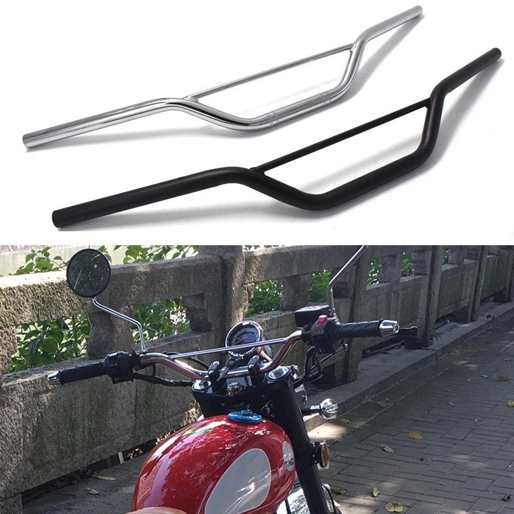 Moto Vintage 22mm manubrio maniglia Crossbar moto volante per Honda Ducati Tracker Cafe Racer Royal Enfield