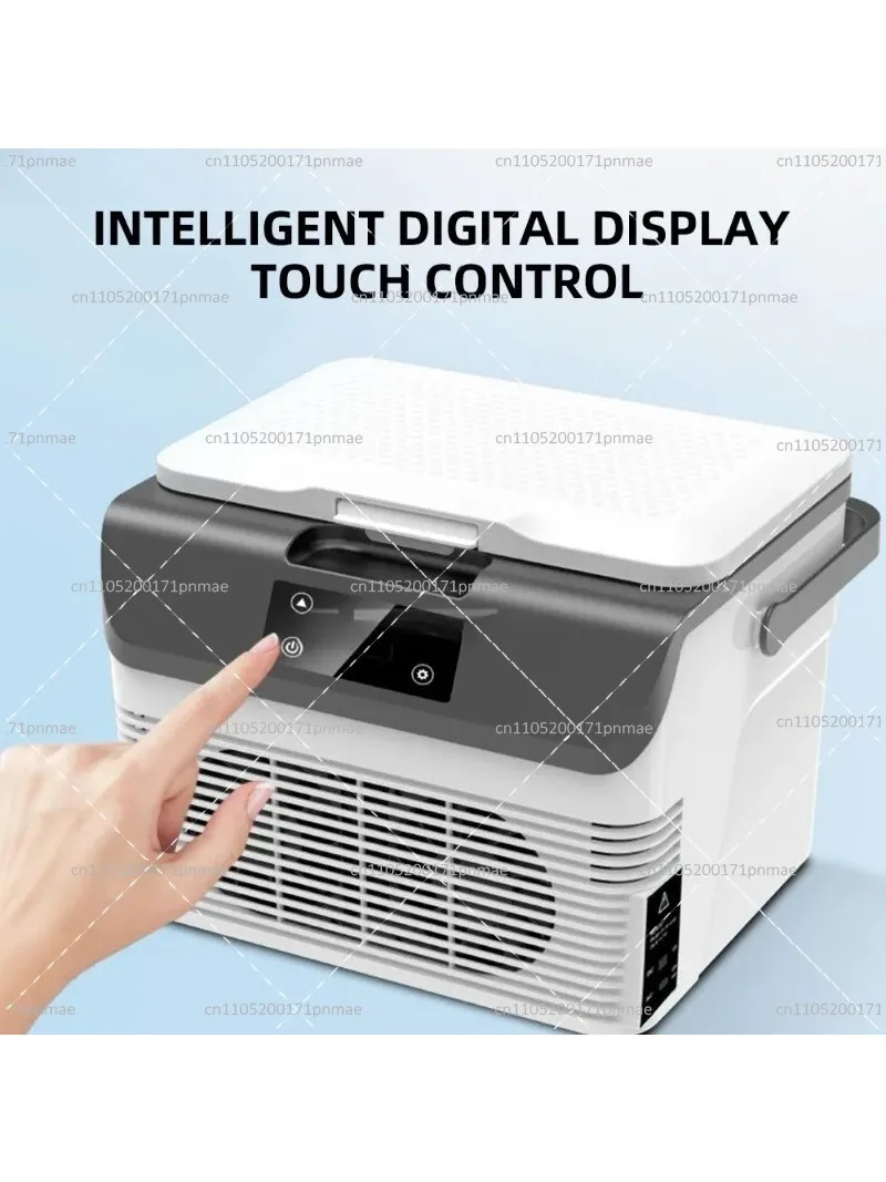 15L Portable Car Refrigerator 12V 24V Digital Display Fridge Freezer for Vehicle Travel
