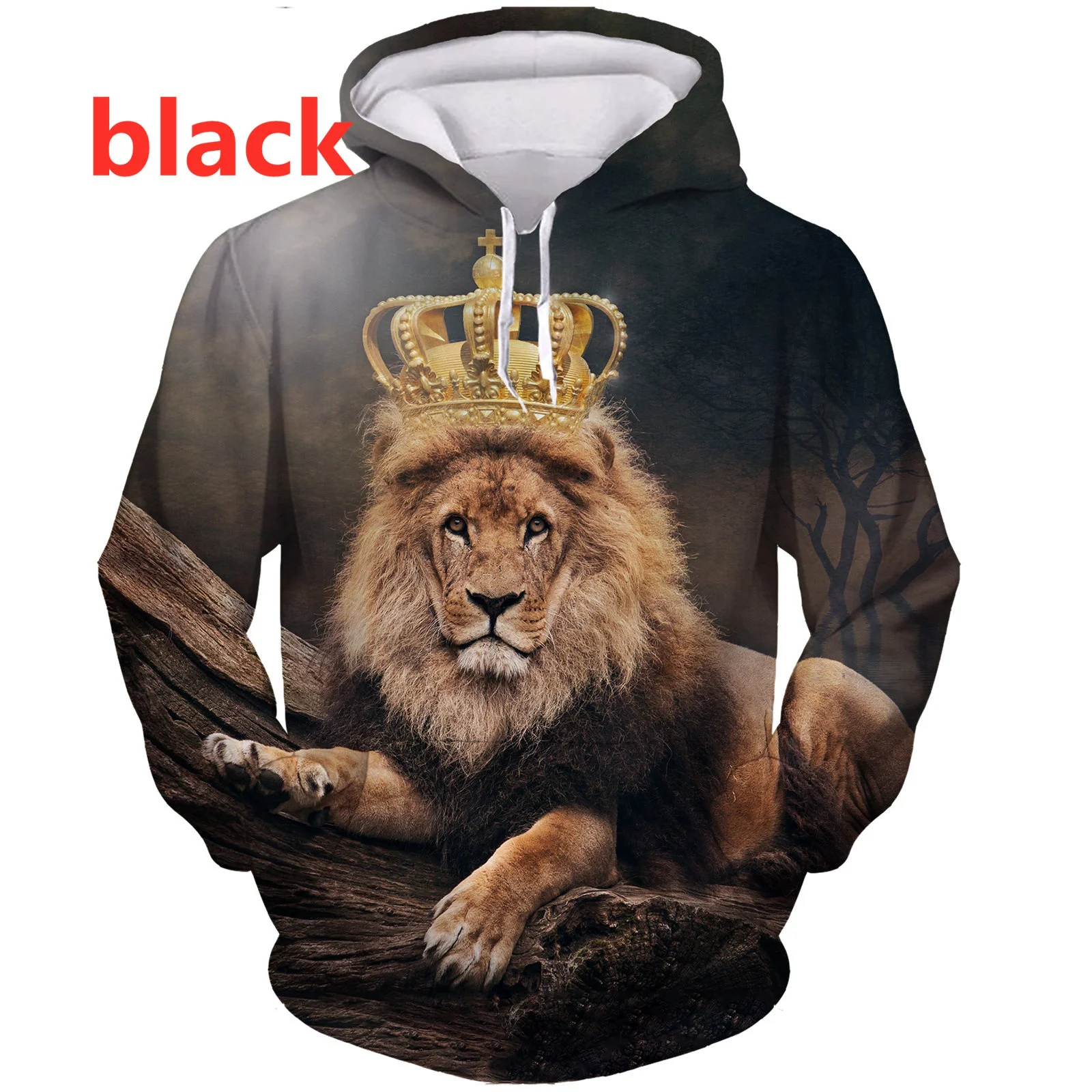 

Fashion Tiger/lion Printed Hoodie Outdoor Animal Casual 3d Sweatshirt Harajuku Long Sleeve Pullover