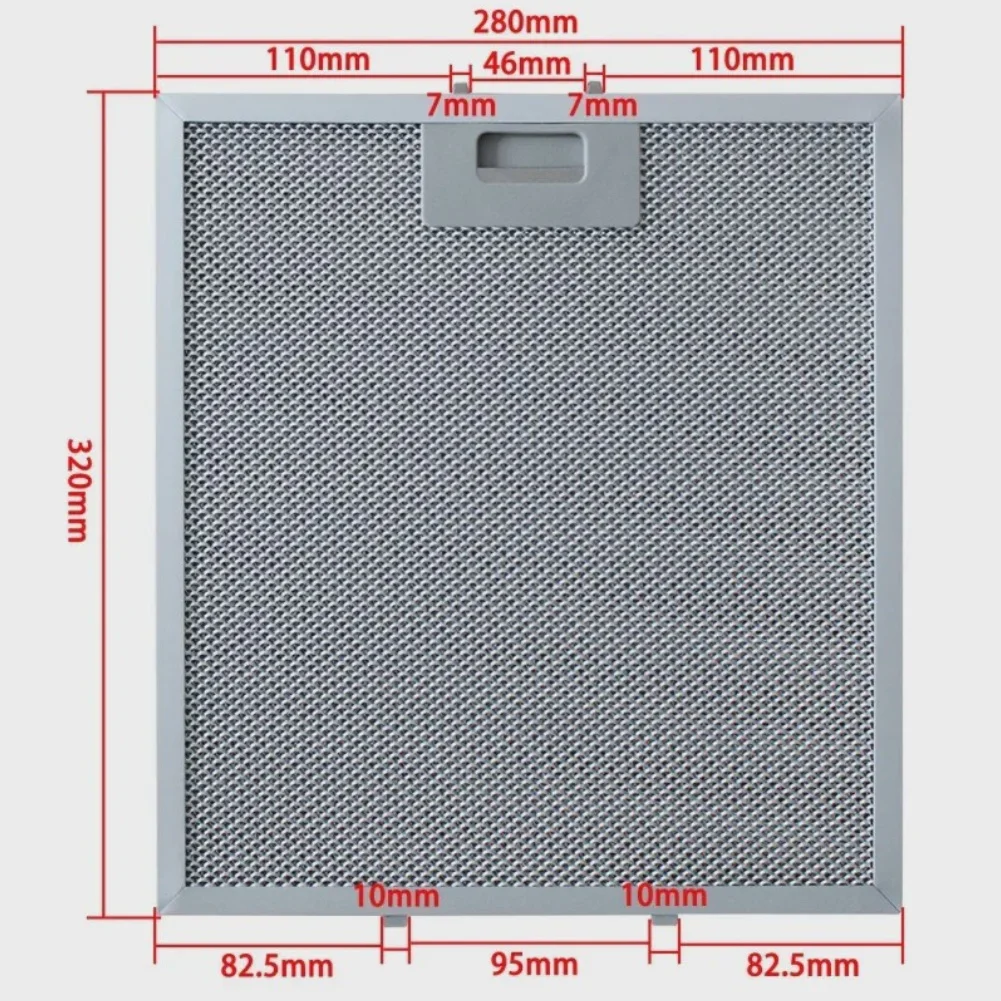 For Teka DS60 DE60 Aluminum Range Hood Filter 280x320mm Five Layer Grease Trap Kitchen Ventilator Air Purifier
