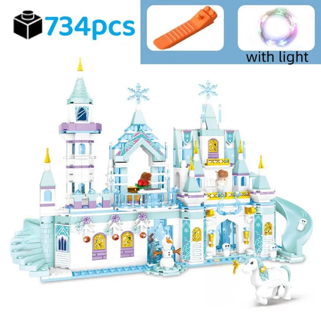 

Ice And Snow Princess Dream Castle Magic House Figurine Building Block Bricks MOC 43172 Girl Series Model Assembled Toy Kid Gift