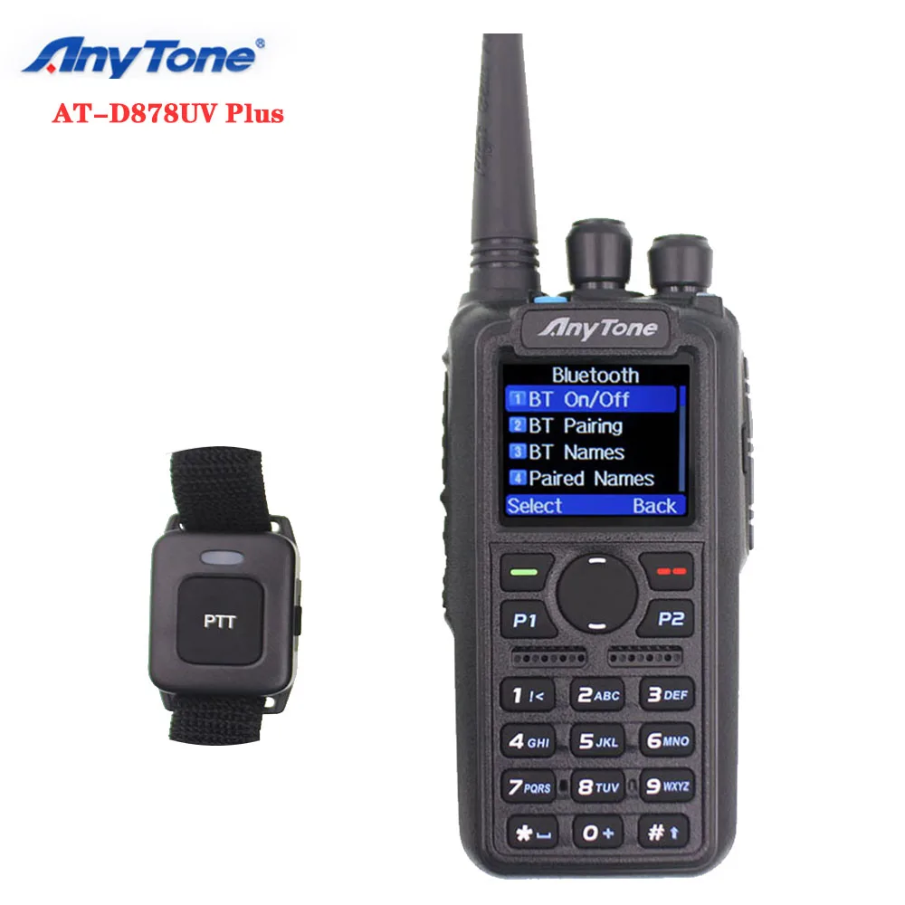 

Рация Anytone AT-D878UV Plus DMR Radio 136-174 МГц 400-470 МГц GPS APRS Беспроводная PTT DMR Ham радиостанция с кабелем