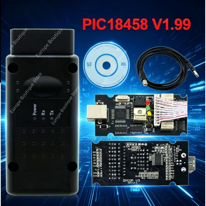 2026 NEW OPCOM V5 V1.99 For Opel 2021 OP COM 1.70 Firmware Update Car Diagnostic Cable PIC18F458 CAN BUS OBD2 Scanner