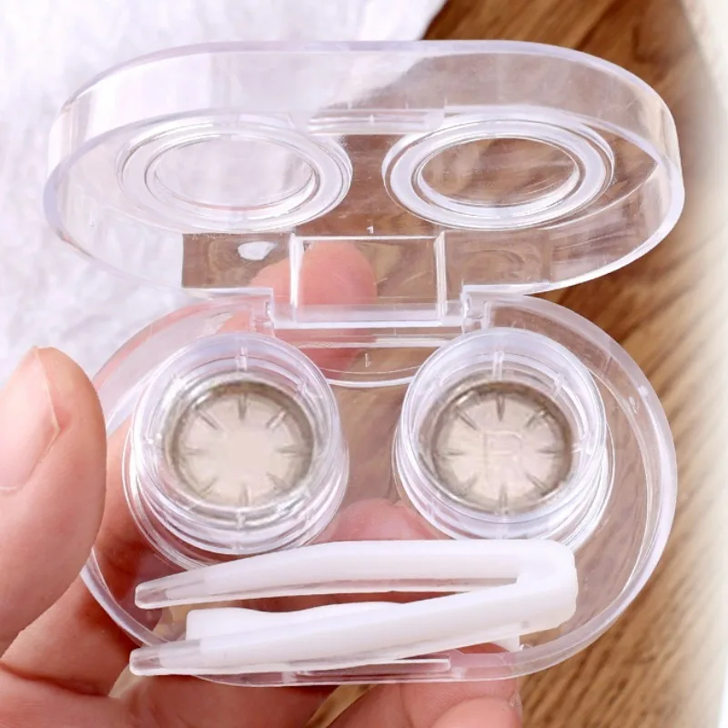 Small Contact Lens Cases Convenient Plastic Contact Lenses Storage Box Transparent Glasses Boxes Portable Eyewear Accessories