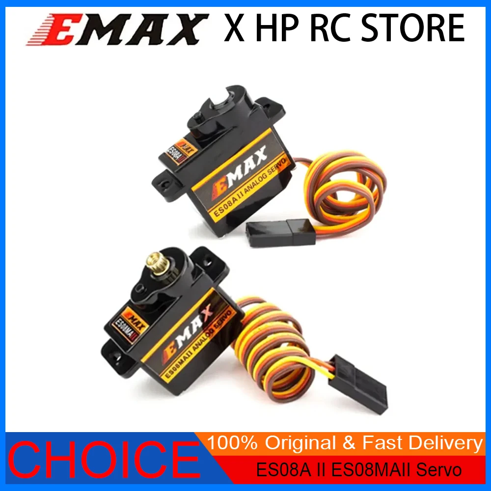 

EMAX ES08A II Mini Plastic Gear Analog Servo ES08MAII Mini Metal Gear Analog Servo for RC Model&Robot PWM Servo