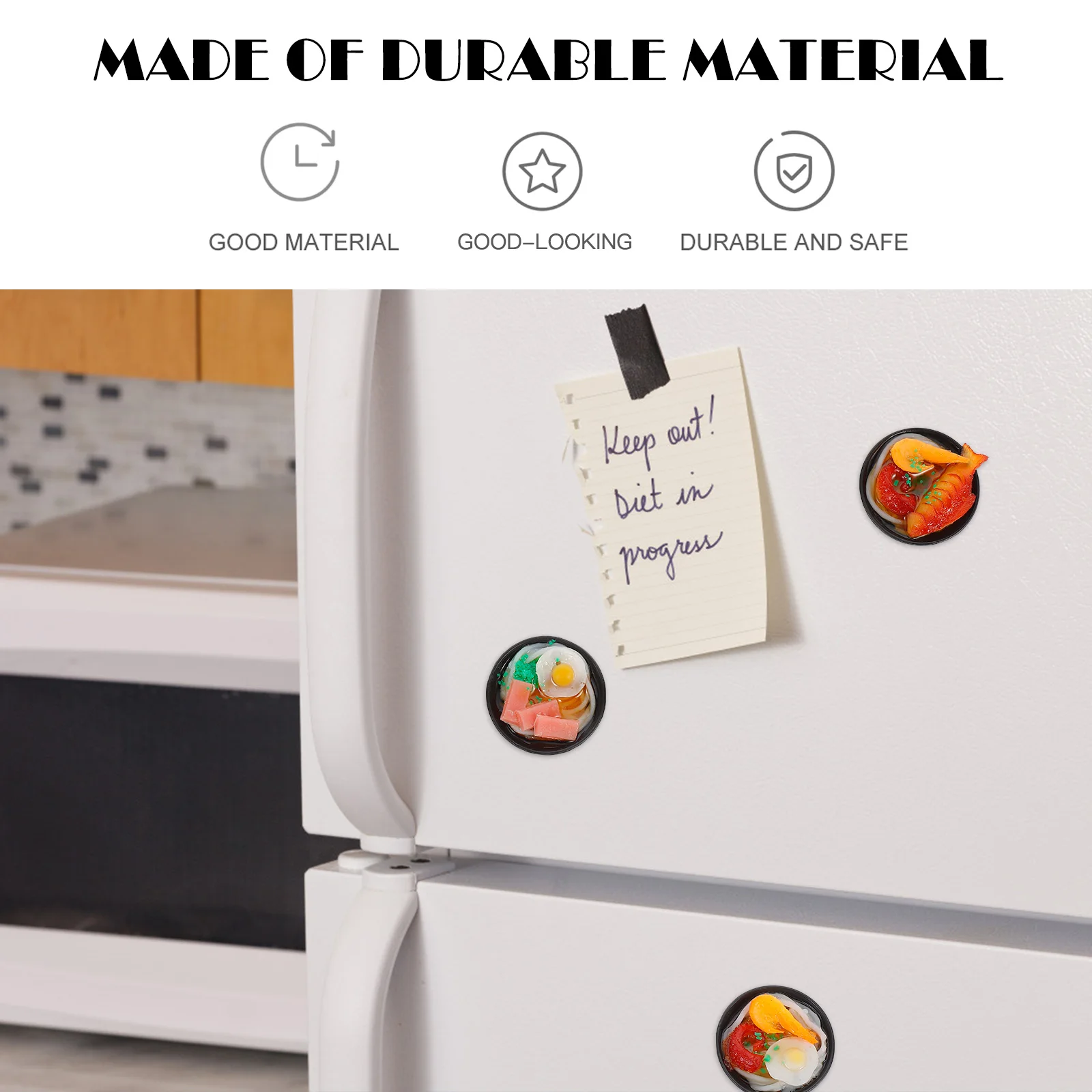 

4 Pcs PVC Refrigerator Magnets Creative Fridge Stickers Decorative Magnetic Home Kitchen Office Decoration Metal Locker