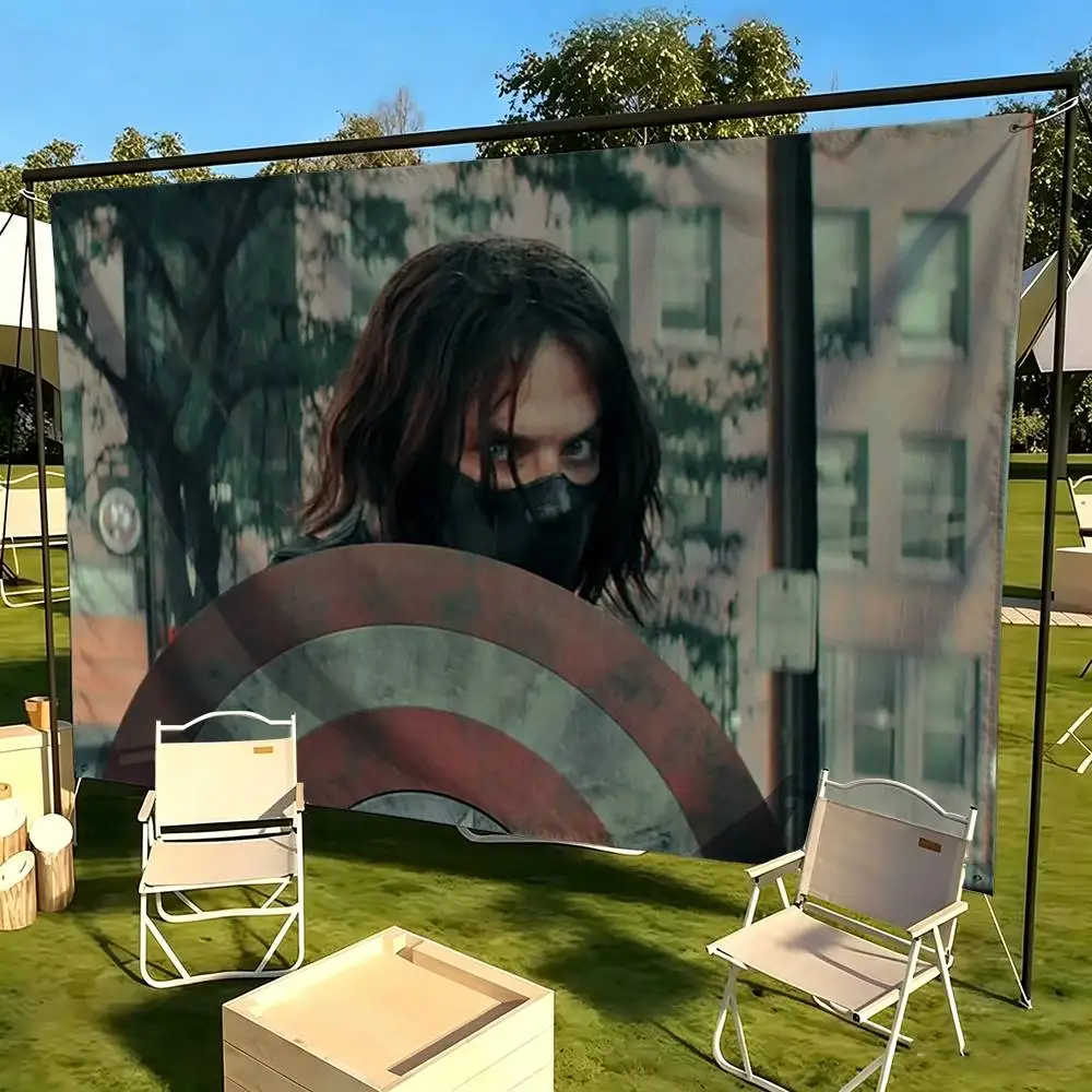 Bucky Barnes Winter Soldier  Flags Wall Hanging Tapestry Outdoor Garage Room Decorative flag Background Blanket