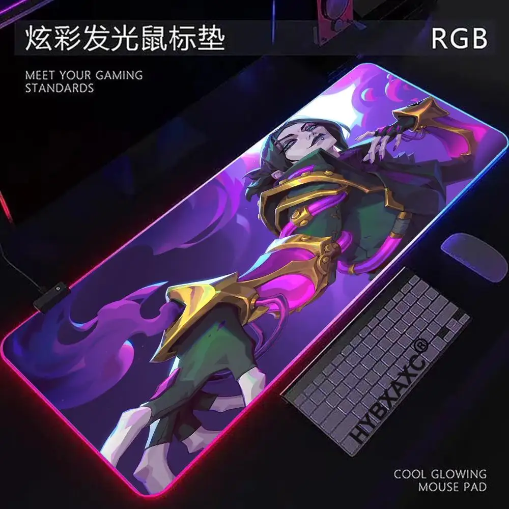 

LED HD RGB Tibia Mouse Pad Oversized Mouse Mat, Extended Gaming Surface, Non-Slip Backing, Perfect for Desk Use Hot-selling HD