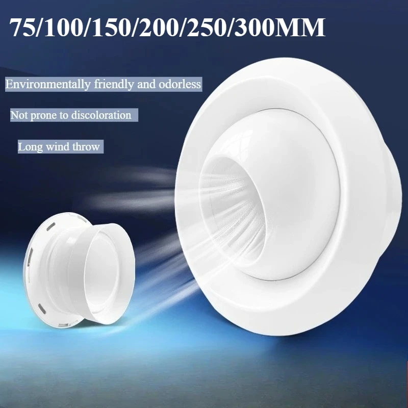 ABS Circular Jet Spherical Nozzle Air Vent for Airport Station Central Ventilation Adjustable Remote Jet Air System Outlet Valve