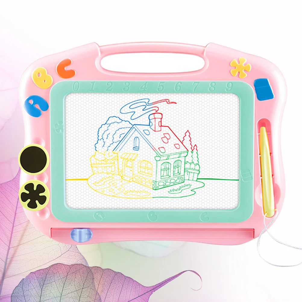 

1Pcs Magnetic Color Drawing Board Light Pink Durable Plastic Creative Writing Board Early Educational Plaything