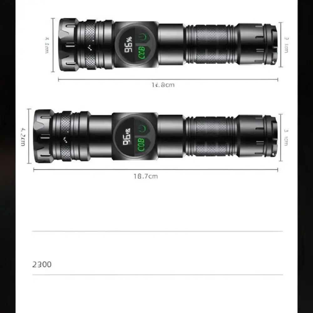 Powerful LED Flashlight Rechargeable Zoomable Torch Portable Handheld Light For Outdoor Camping Hiking Emergency Repair Work