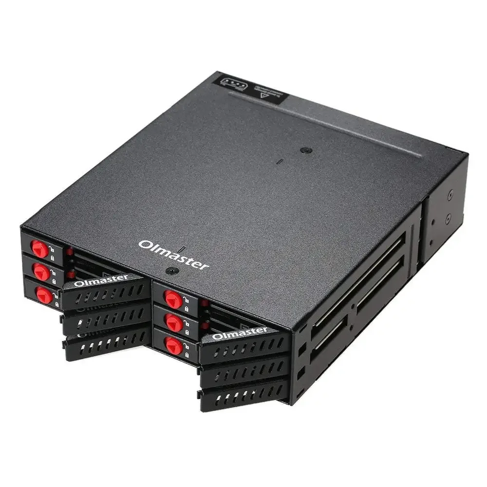 4/6 Bay 2,5 Zoll SATA HDD SSD Hot-Swap Mobile Rack Festplattengehäuse für PC 5,25 Zoll optisches Laufwerksgestell Internes Speicherfach – Detail 8