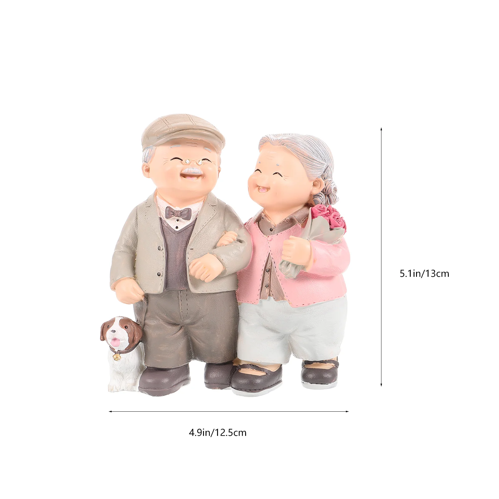 Cupcake Decorating Old Man Granny Ornaments Love Lasts Figurine Mannequin