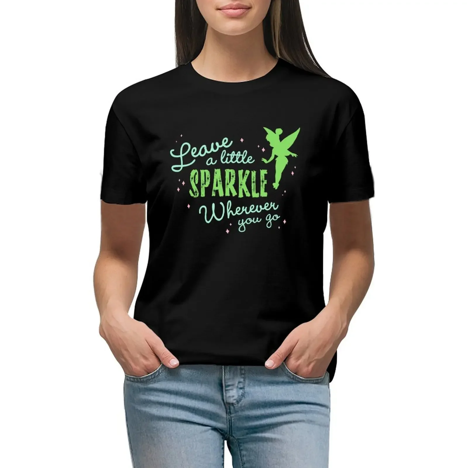 

Leave a Little Sparkle Wherever You Go T-Shirt sublime Aesthetic clothing quick drying sports fans summer blouses woman 2024