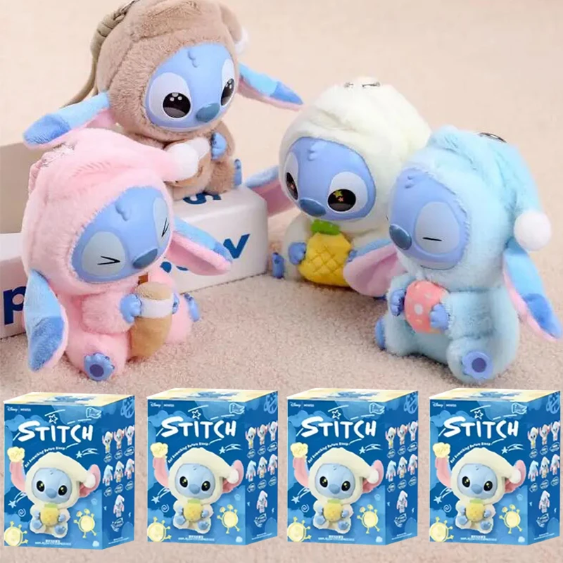 

Disney Cute Point Bag Pendant Cartoon Vinyl Doll Toy Some Things Before Sleep Lilo Point Keychain Box Mystery Kids Toy Gift