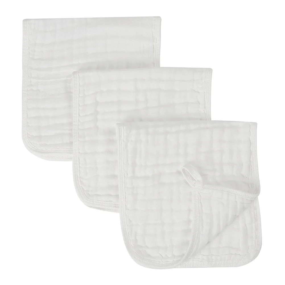 

3Pcs Baby Burp Cloths Absorbent Premium Cotton Newborn Burping Towel Soft Teething Bib Infant Drool Protection