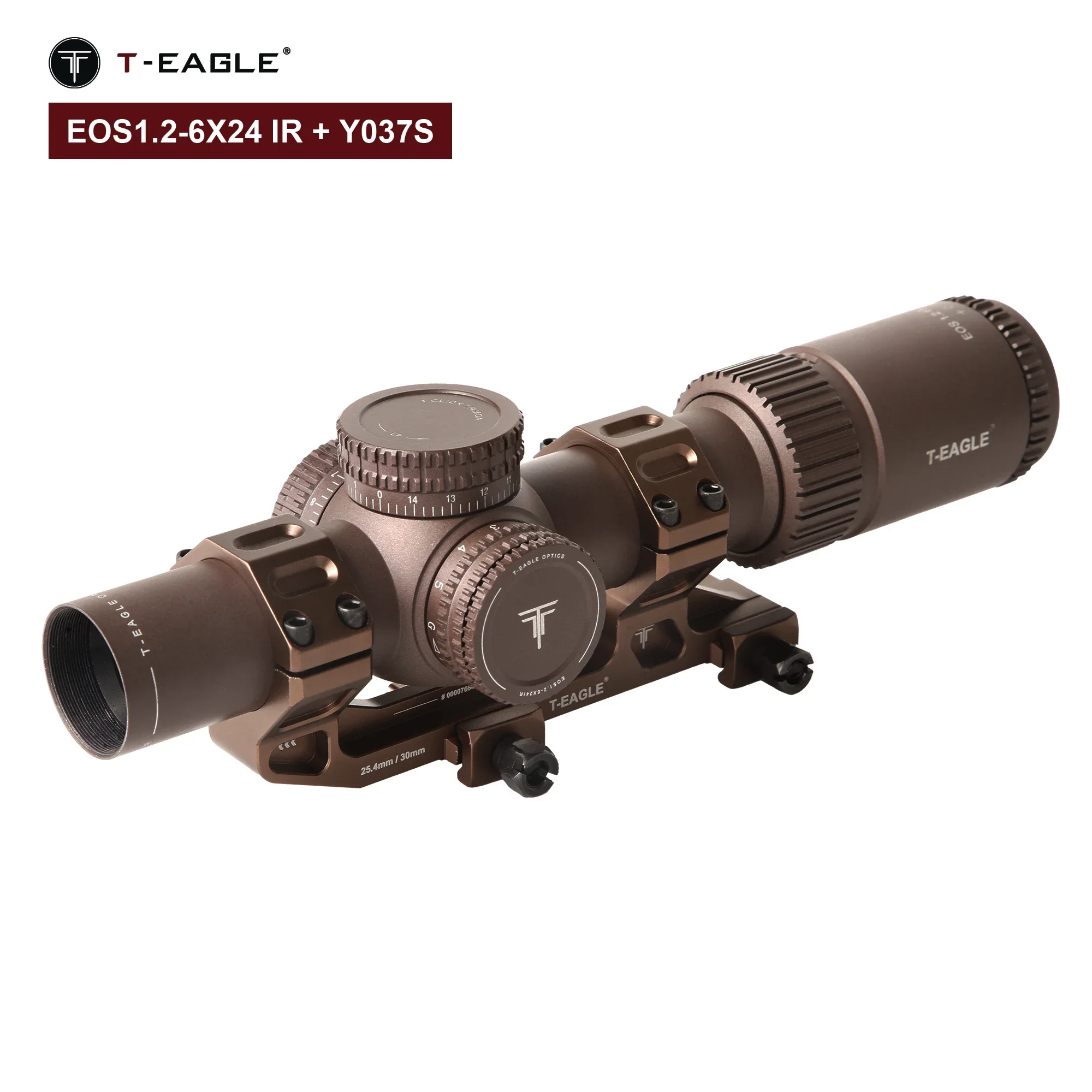 T-EAGLE EOS 1.2-6 X24 IR التكتيكية Riflescope نطاق الإكتشاف لبندقية الصيد البصرية ميزاء مسدس هواء البصر الضوء الأحمر الأخضر