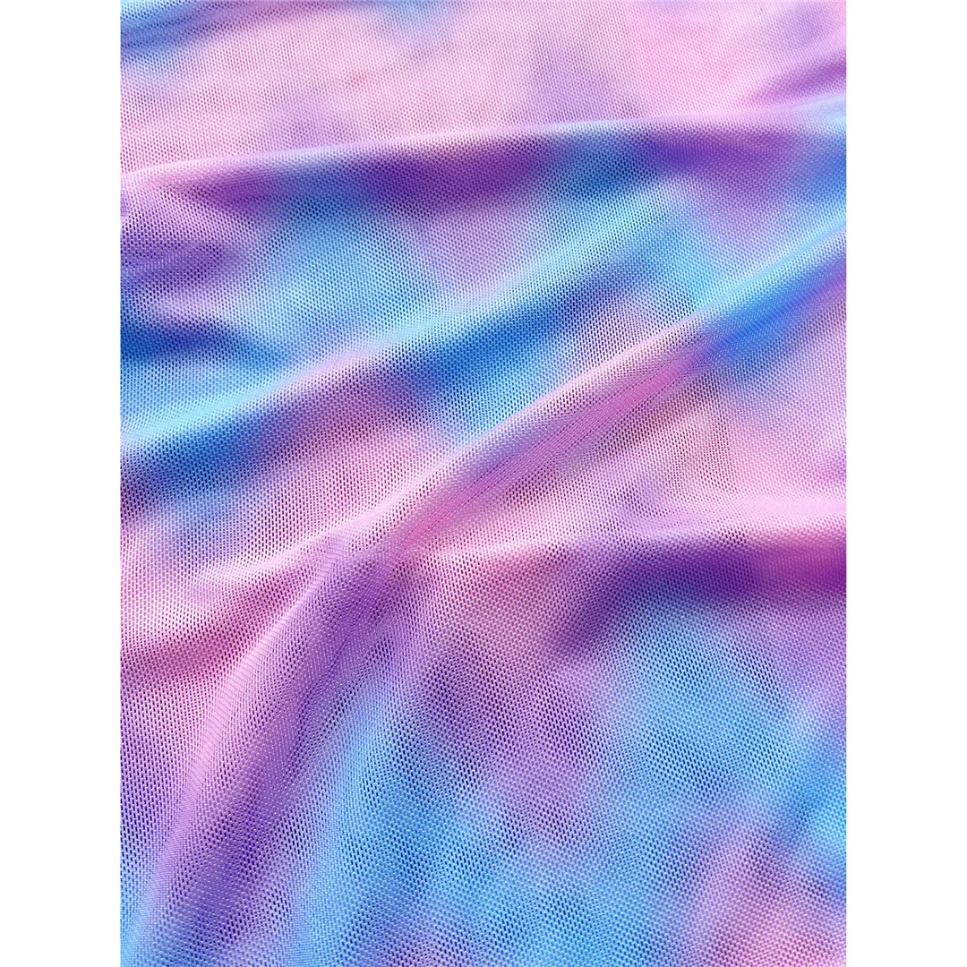 Mit Sarong Halter Tie Dye Bikini Damen Bademode, dreiteiliges Bikini-Set, gepolsterter Badeanzug, Badebekleidung, Schwimmanzug V4571 – Detail 19