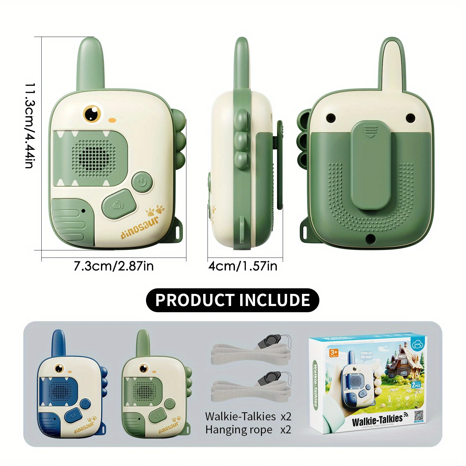เด็ก Mini Walkie Talkie ของเล่น 2 ชิ้นเครื่องรับวิทยุแบบพกพา Walkie Talkie ในร่มและกลางแจ้ง Camping เดินป่าเกมของเล่น
