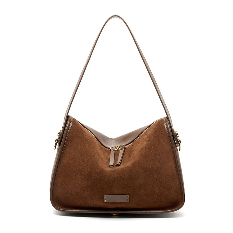 

Suede Leather Women's Bag 2026 New Luxury Designer Shoulder Bag Women Versatile Cowhide Crossbody Bags Fashion Female Handbags