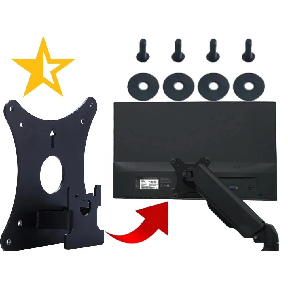 

VESA Mount Adapter for Acer SA271 bi SB271 bi RL272E R242Y R272 H R272E Monitor Bracket Mounts to Stand / Arm / Desk Mount