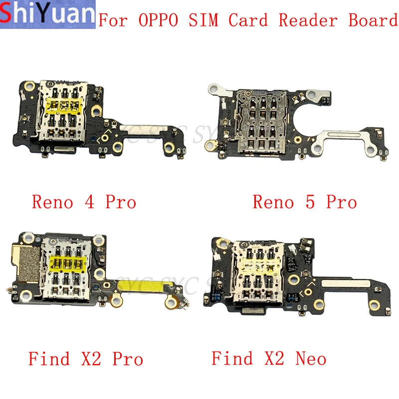 Original SIM Card Reader Board Flex Cable For OPPO Reno 4 Pro 5 Pro Find X2 Neo Sim Card Reader Replacement Spare Parts