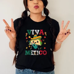 Viva Mexico Printed Women's Casual Tops Viva Mexico Graphic Tee Independence Day Ladies T-Shirts Summer Women's Clothing