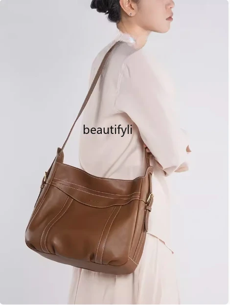 Small Size Petal Bag Soft Leather Women's Leather Shoulder Crossbody Large Capacity Bag