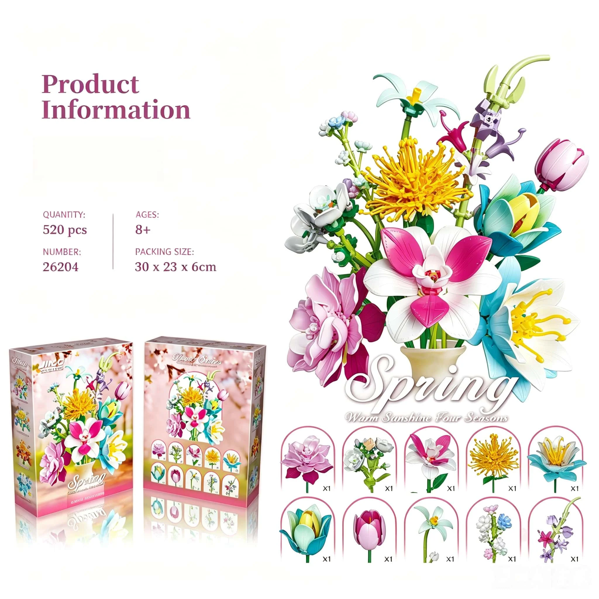 Bouquet Multicolore — 520 pièces