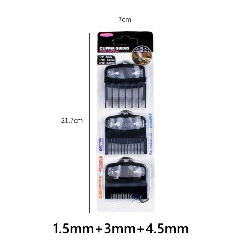 2/3/4 stücke Für Wahl Universal Haar Clipper Grenze Kamm Schwarz Transparent Rot Guide Trimmer Wachen Befestigung 1,5mm 3mm 4,5mm 6mm