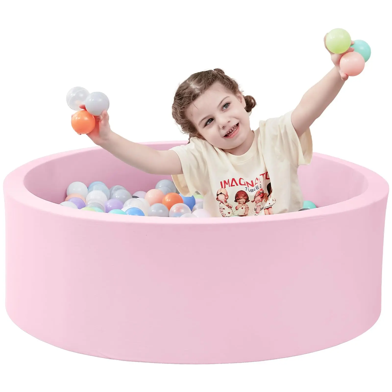 

Foam Baby Ball Pit for Toddlers Kids Ball Pit, Indoor Outdoor Babies Playpen, Kids Soft Play Toys, Birthday Gift for Girl Boy