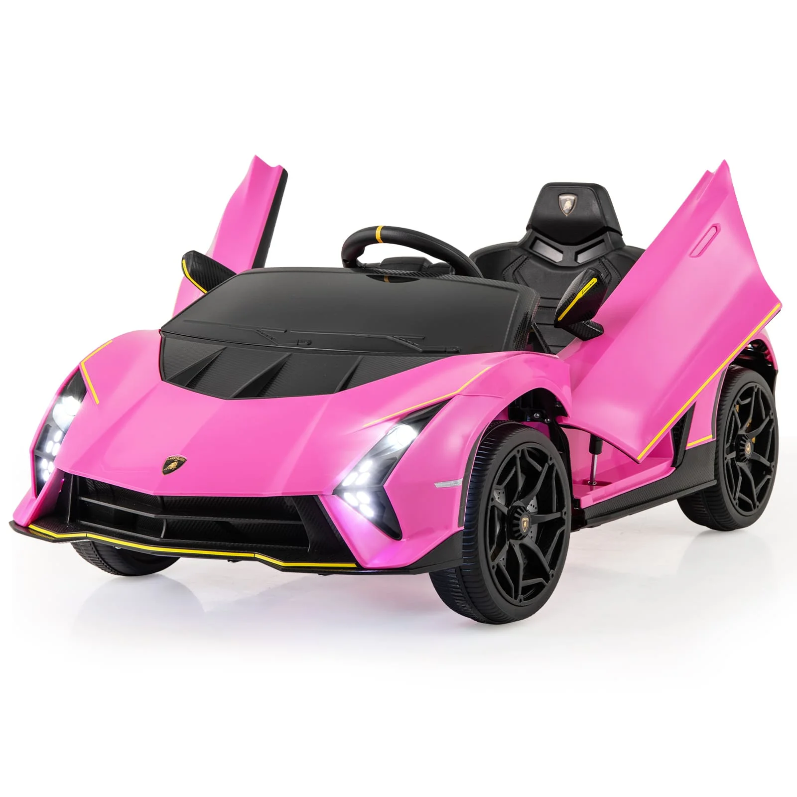 DORTALA Kids Lamborghini Licensed 12V Ride on Car 4WD Sports Toy Car