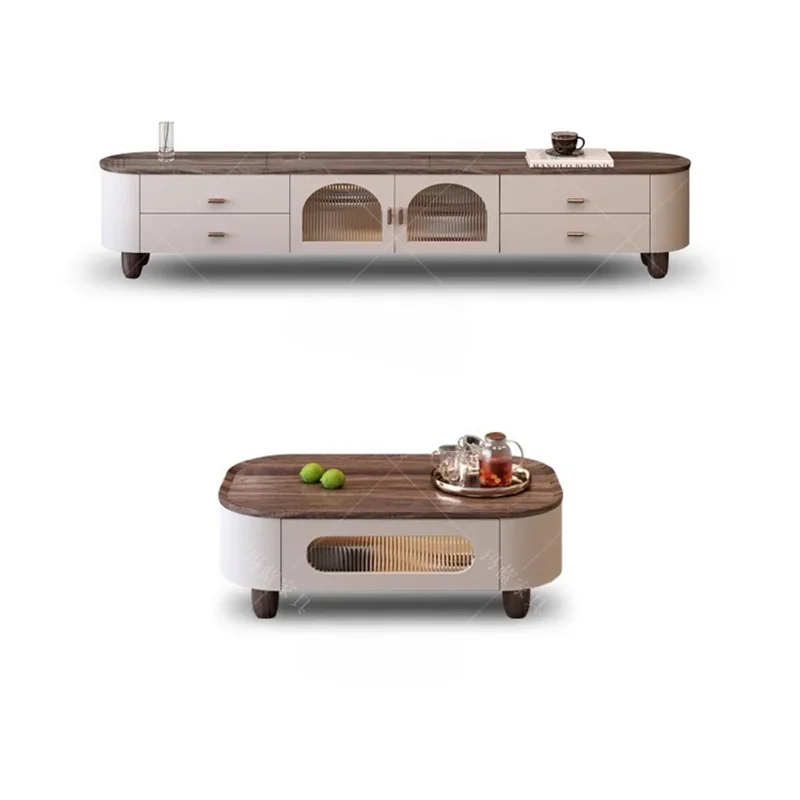 Rattan Furniture Floating Tv Unit Wooden Stand Living Room Storage Comfortable Full Modern Dining Cabinet Luxury Mueble Vintage