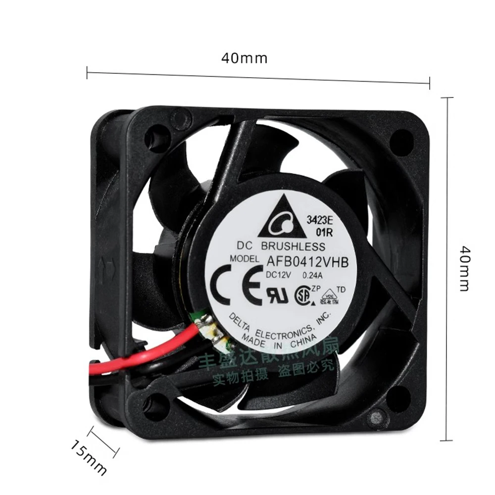 

for delta AFB0412VHB 4015 4CM 12V 0.24A fan dual ball wind capacity