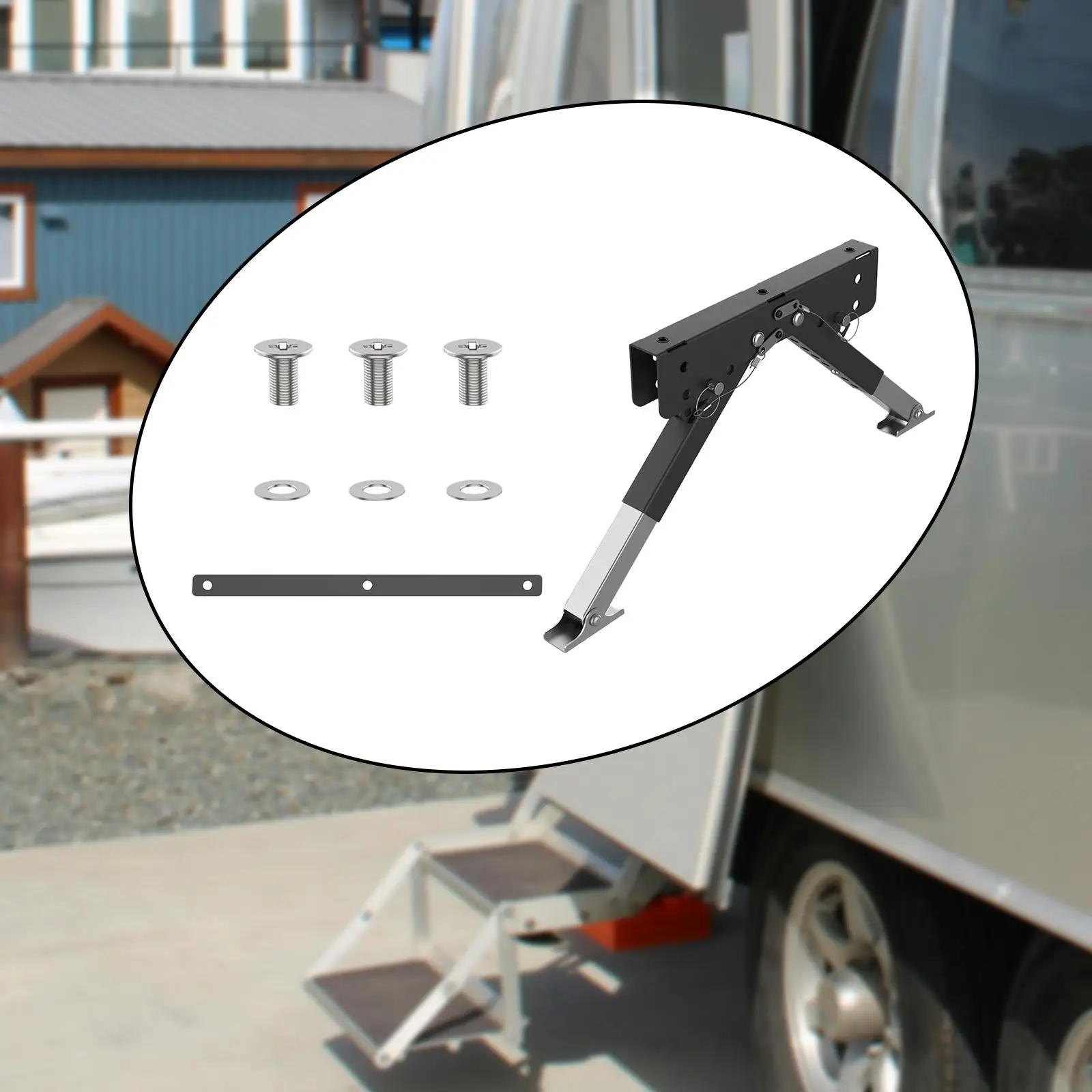 RV Step Stabilizer Accessories Metal Stable Support Easy Installation Adjustable