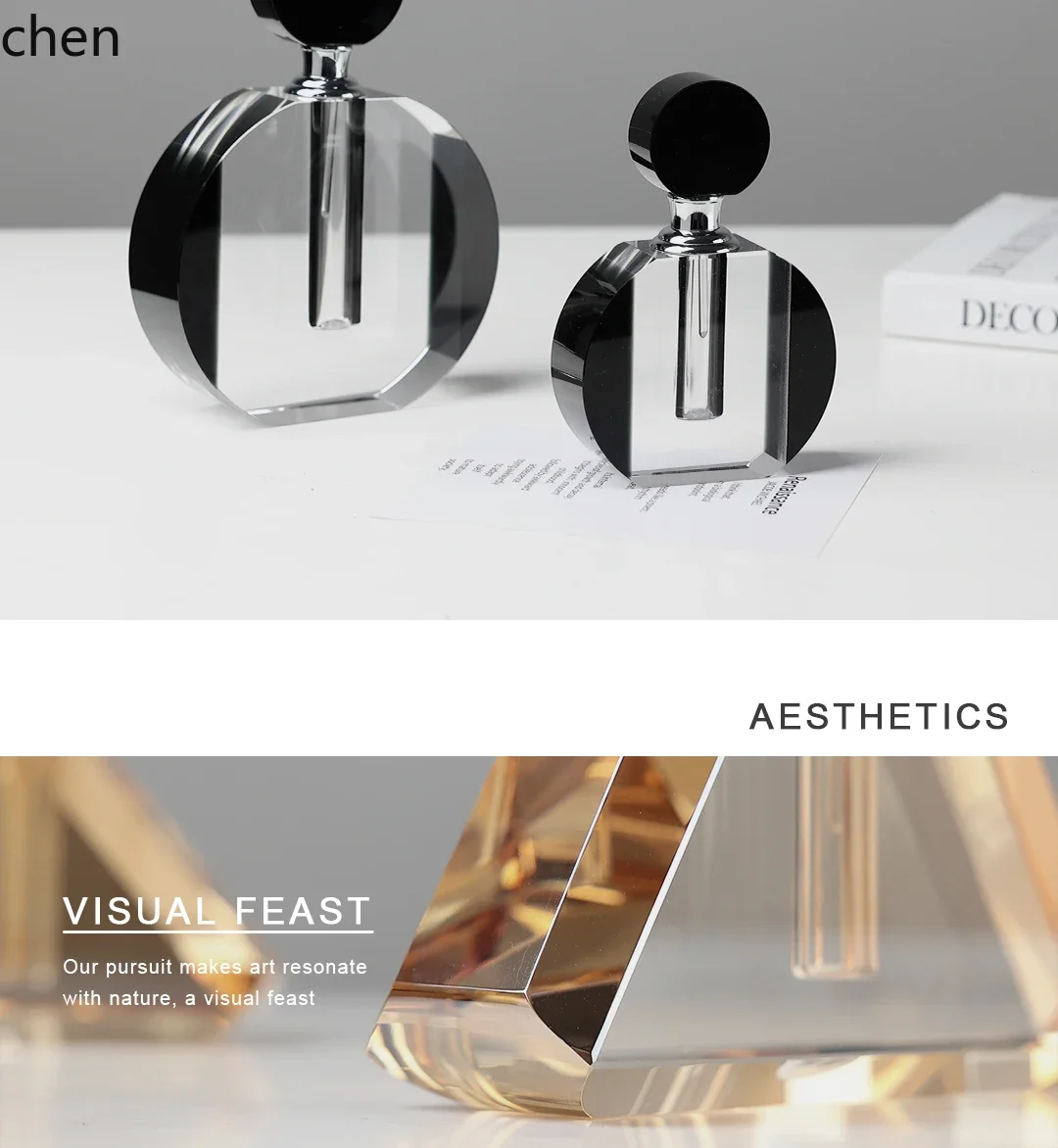 HT high-end transparent creative decoration perfume bottle ornament bedroom dresser desktop decoration