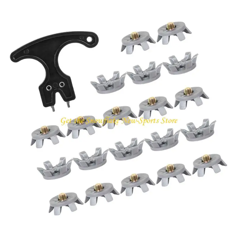 E56D 21pack Golf Cleats Plastic Spikes for Secure Traction on Wet Greens and Bunkers