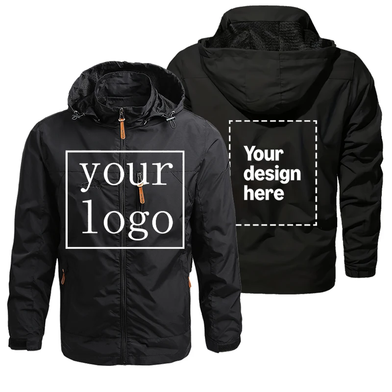 Customized LOGO Spring/Summer Men's Windproof Racing Tactical Jacket for Outdoor Leisure and Sports - Detachable Hood with Cap